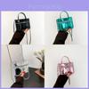 Elegant Mini Box Bag 2024 Spring Summer New Patent Leather Sequin Handbag For Women