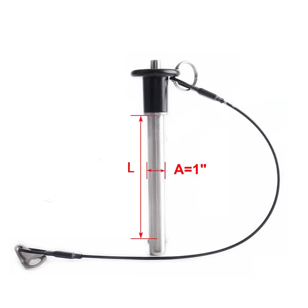 3/16" 1/4" 5/16" 3/8" 7/16" 1/2" 9/16" 5/8" 3/4" 7/8" 1" Dia Inch Size Quick Release Ball Lock Pin Stainless Steel Dowel Pin