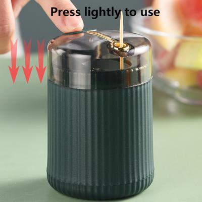 Pop-up Automatic Toothpick Dispenser Portable Plastic Toothpick Holder Container Creative Press Toothpick Storage Box Organizer