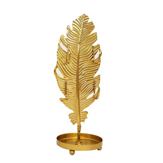 Tvar listu Železný stojan na šperky Stojan Náušnice Náhrdelník Organizér na náramek