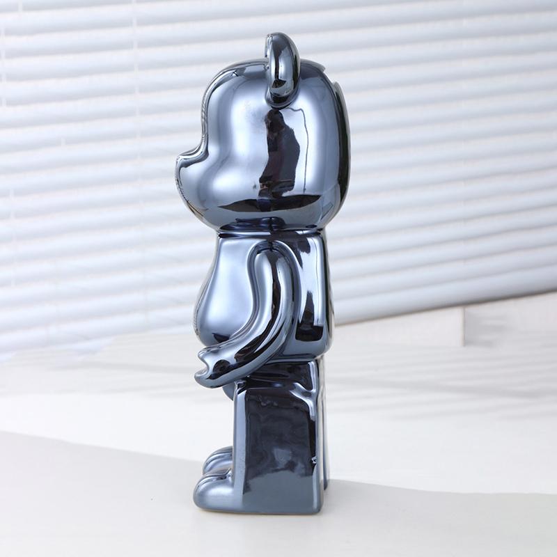 Electroplating Cartoon Bear Ornament Piggy Bank Resin Handicraft Creativity Affordable Luxury Desktop Living Room Decoration