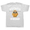 POTATO SQUAD Funny Smiling Vegetarian Potato Lovers T Shirts Cotton Streetwear Gifts Mens Fashion Casual Loose Oversized T Shirt