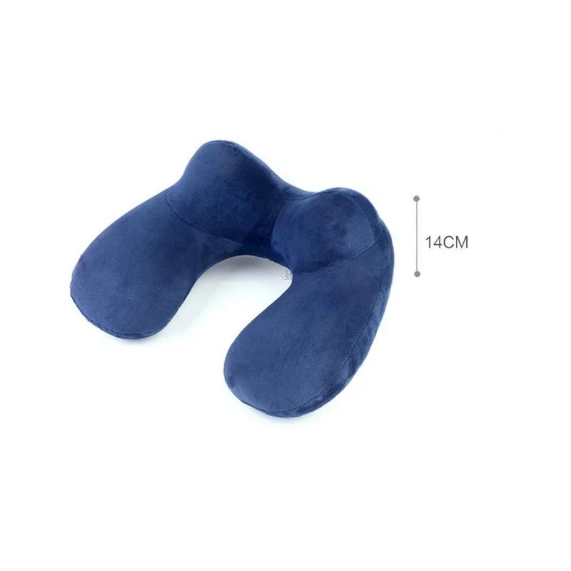 Inflatable Neck Pillow 4 Colors Comfortable Pillow for Sleep Travel Accessories for Airplane U-Shape Home Textile