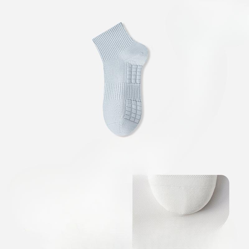 Women's Summer Thin Mesh Breathable Massage Bottom Sweat Absorbing Deodorizing Short Cotton Socks