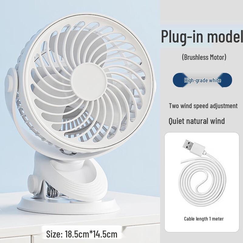 Tri-polar USB Clip-on Mini Fan