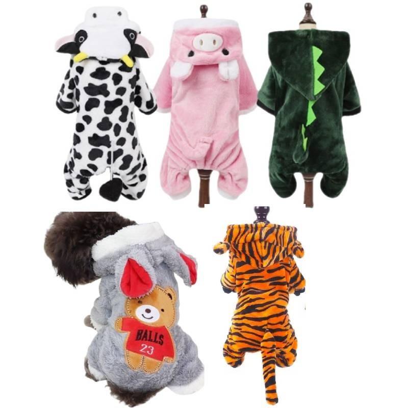 Gemütliche Korallenfleece Haustier Hundekleidung Herbst Winter Dick Warm Teddy Corgi Französische Bulldogge Katze Outfit