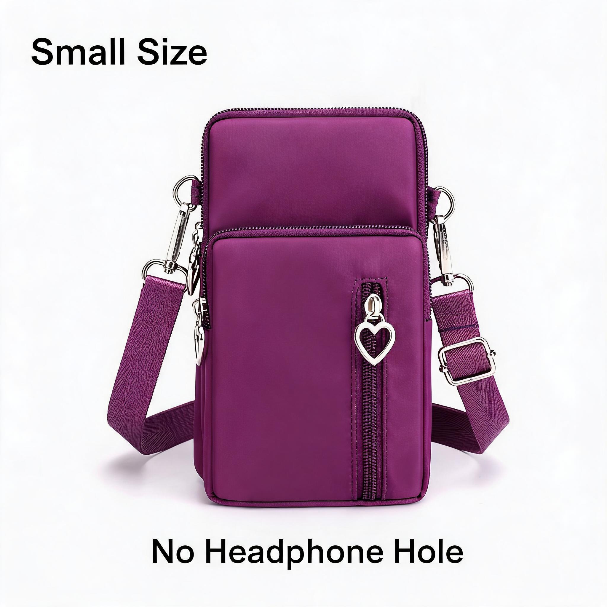 Market-6 Waterdichte Nylon Mini Crossbody Telefoon Tas voor Vrouwen Hart Metalen Rits Meerdere Vakken Schouder Arm Tas Telefoon Portemonnee Portemonnee blue