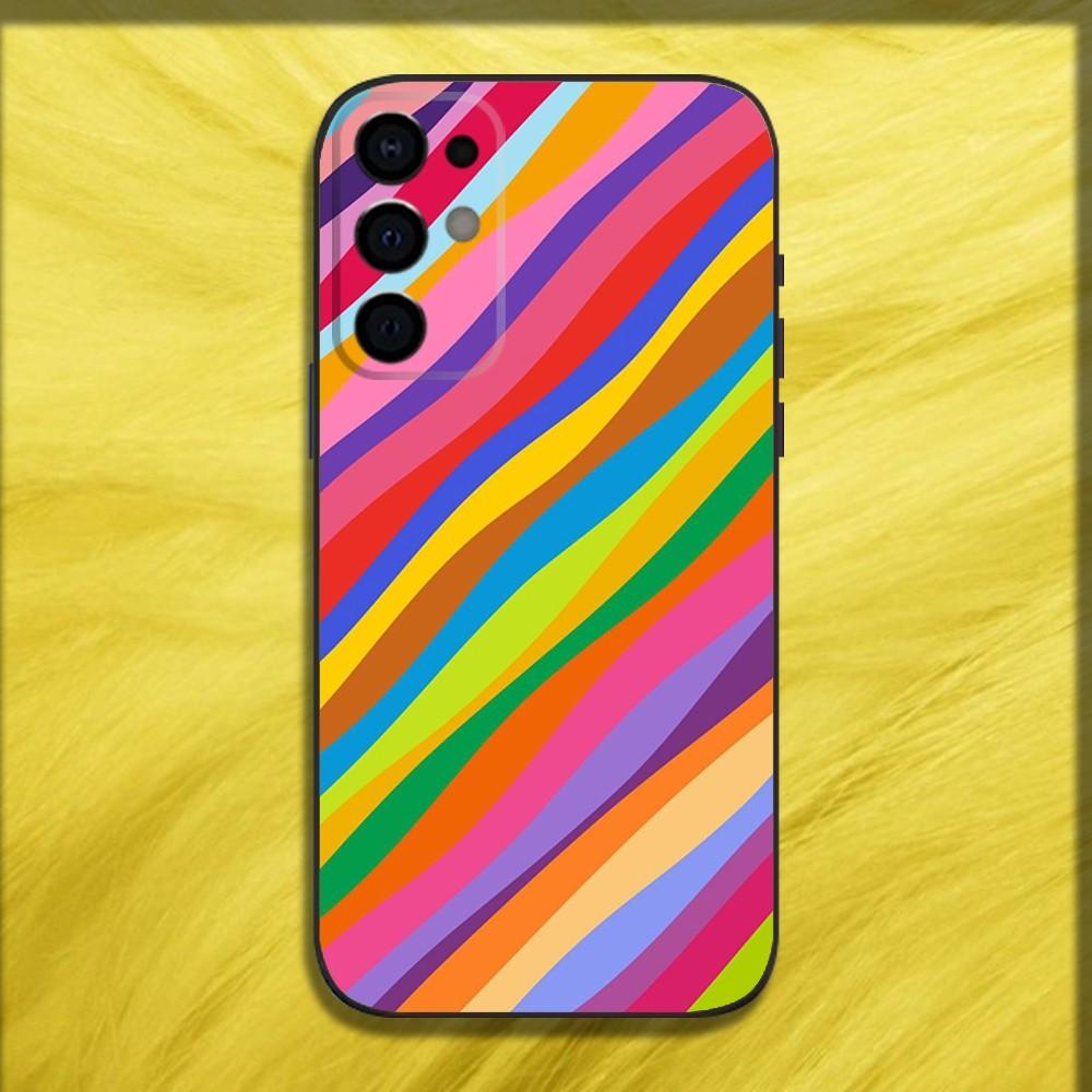 

Colorful Rainbow Stripe Phone Case For Samsung S25,S24,S21,S22,S23,S30,Ultra,S20,Plus,Fe,Lite,Note,10,9,5G Black Soft Cover Samsung S225G
