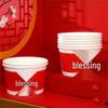 Festive Red Disposable Paper Bowls 550ml (40-Count)
