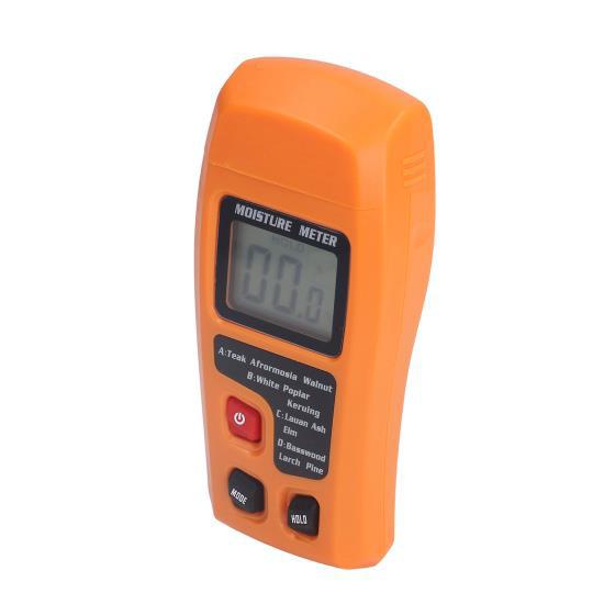 Wood Moisture Meter High Accuracy 4 Modes Orange Moisture Detector for Medicinal Building Materials Paper Cartons