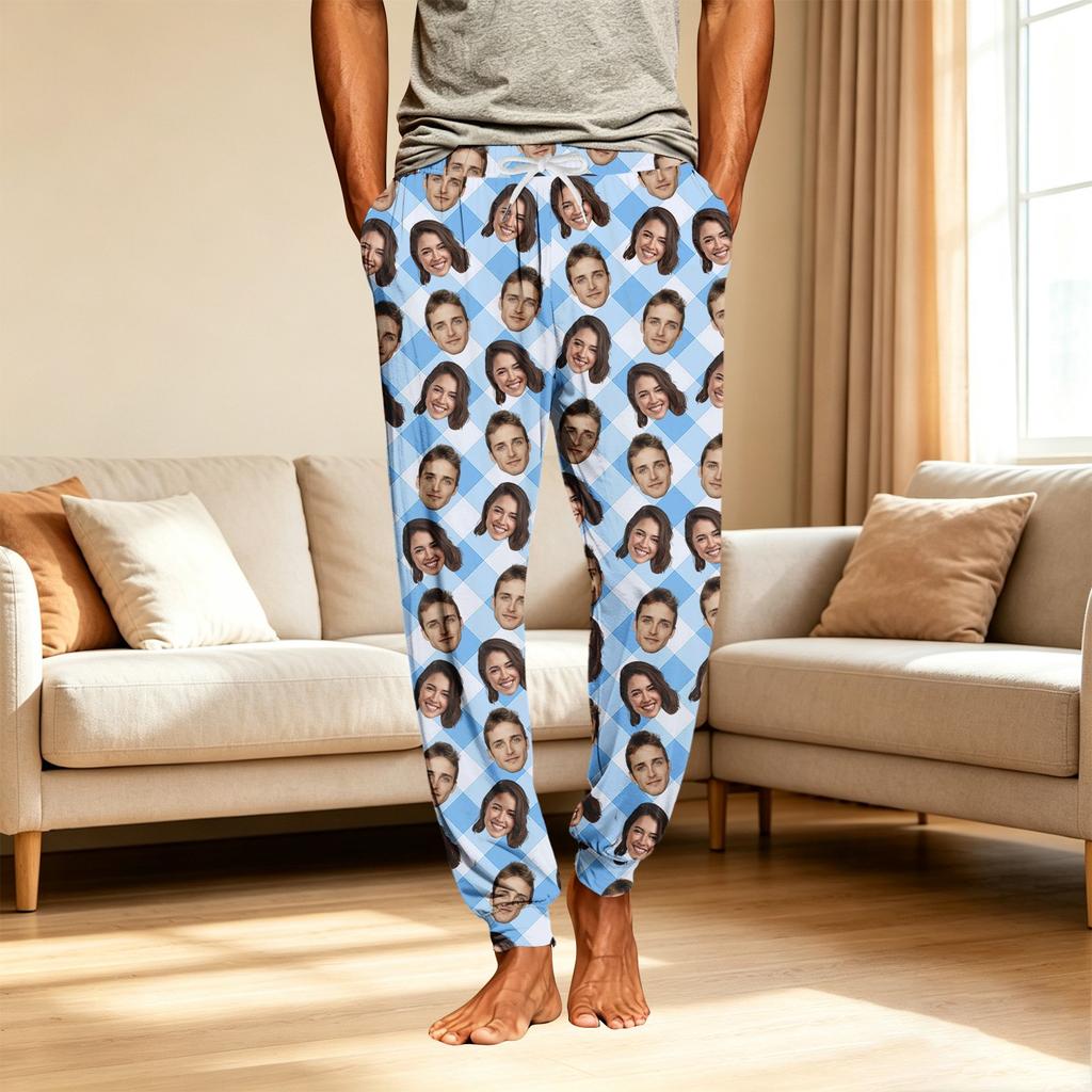 Men's Casual Sleep Pants with Pockets for Home Relaxation