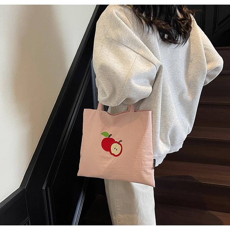 Canvas Bag Lazy Wind Large-capacity Bag Women's Summer New Versatile College Student Tote Bag