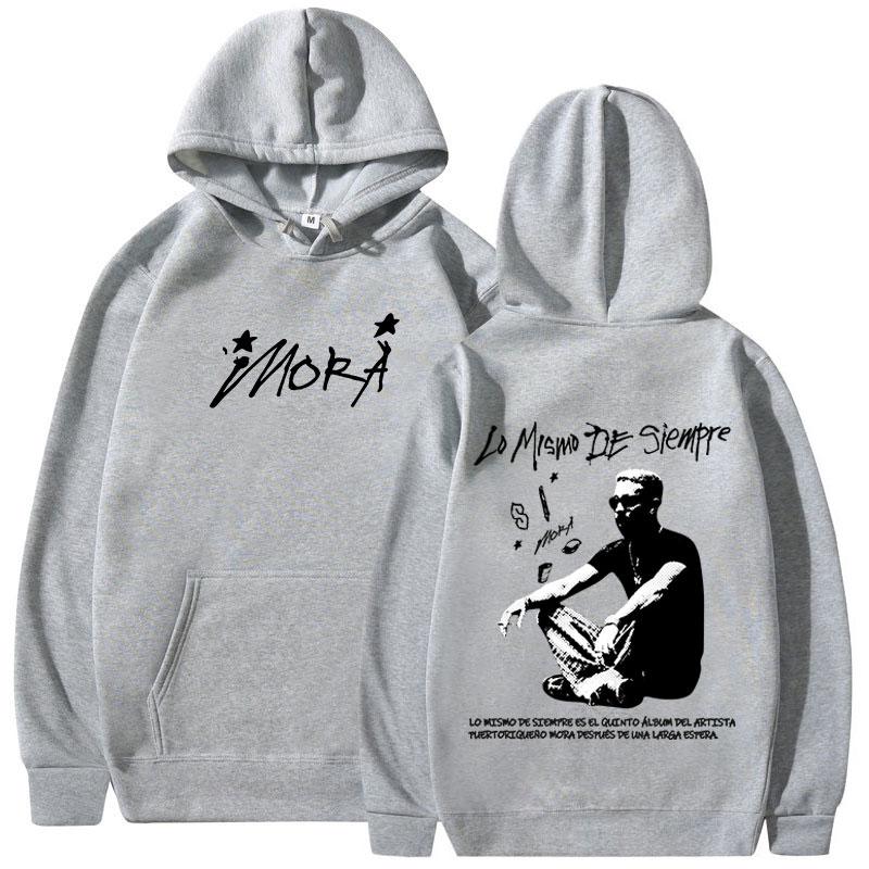 Rapper Mora Lo Mismo De Siempre Album Merch Hoodies Herren Damen Kleidung Langarm Sweatshirts Harajuku Übergroße Pullover