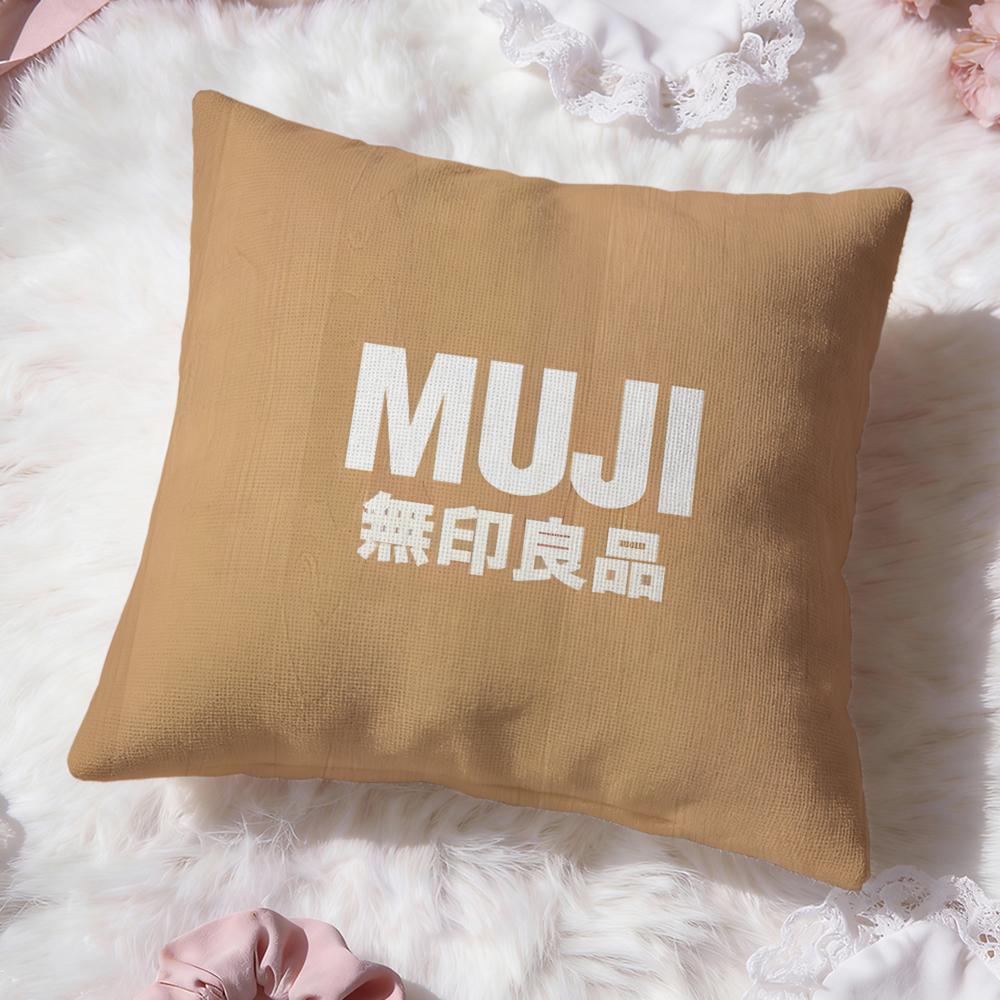 classic brand m-MUJI Cushion Cover Premium Comfort Reversible Pillow Cove -Two in One Design for Any Room & Car Interior