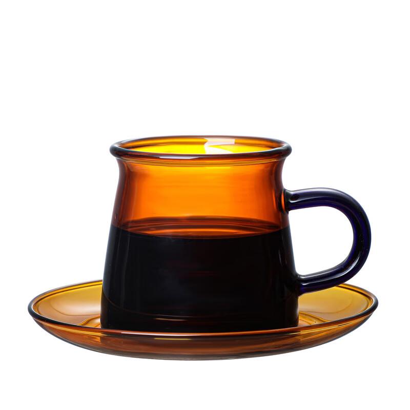 SX Heat-Resistant Glass Coffee Mug & Saucer Set
