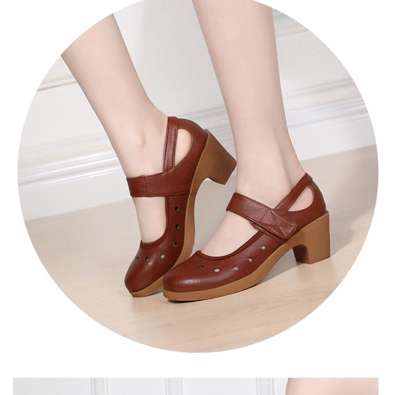 Summer Mom Dance Shoes Soft-Soled Mid-Heel Women's Sailor Dance Shoes