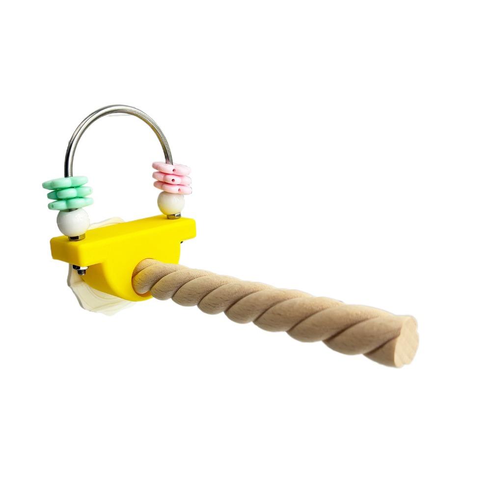 Flower Chew Toy Fun Bird Perch Stand Non-slip Wear-resistant Paw Grinding Sticks Beak Nail Grinder Easy Installation