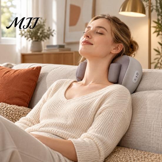 Electric Deep Tissue Massage Device Cordless Neck Pillow with Heat, Adjustable Ergonomic Shiatsu Shoulder Back Shoulders Massager Massager,