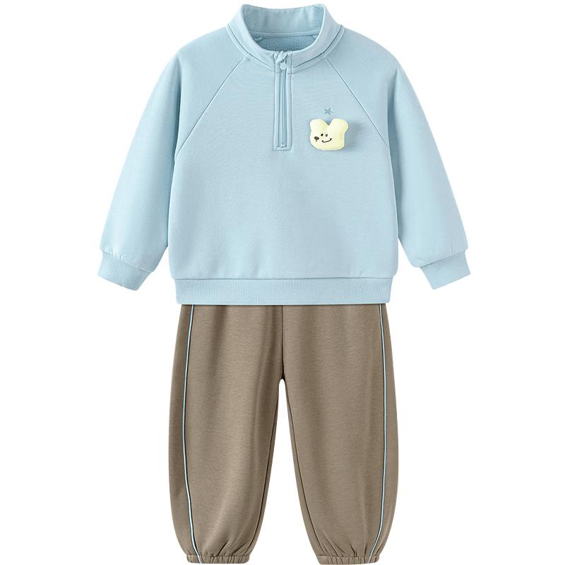 Balabala Kids' Winter Fleece Sweatshirt & Pants Set