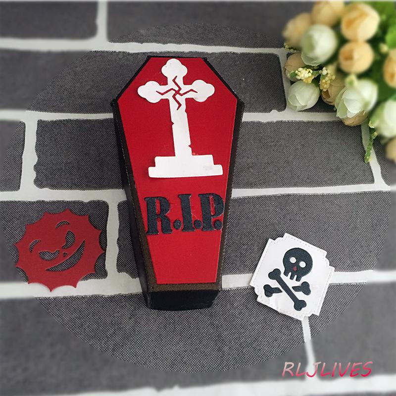 Halloween Coffin Box Metal Cutting Dies Stencils for DIY Scrapbooking Stamp/photo Album Decorative Embossing DIY Paper Cards