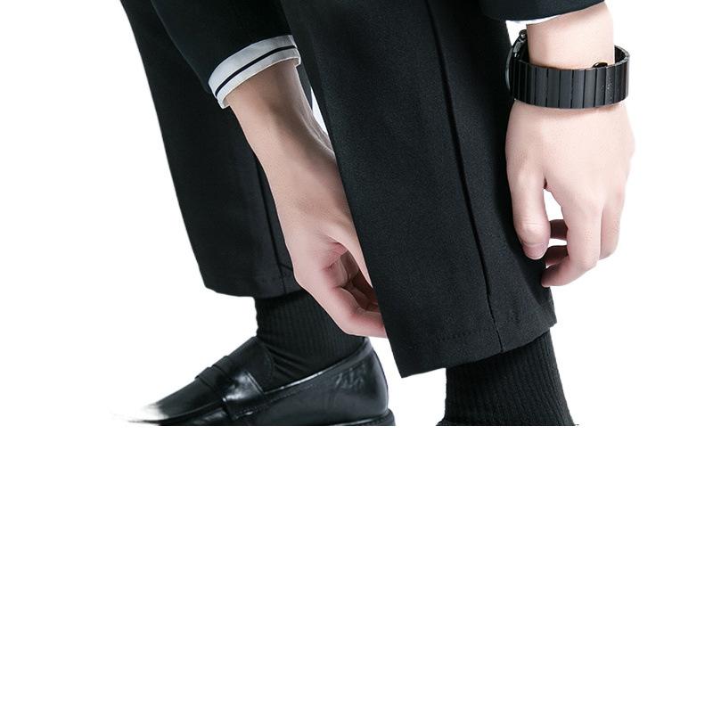 High-end leather shoes men's youth loafers business one-pedal hair stylist casual inner height increase platform nightclub men's shoes