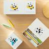 W89C Lovely Panda Desktop with Drawers Desk Storage Box Desk School Office Supplies for Tape Erasers