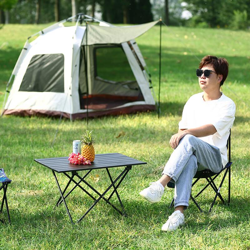 Kingback Aluminum Portable Outdoor Roll-Up Camping Table
