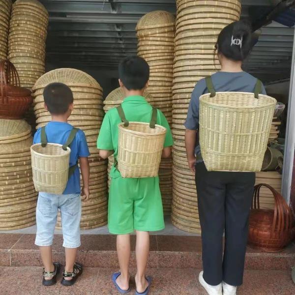 Bamboo Weave Crossbody Basket: Traditional Tea Picking & Tourism Photo Prop