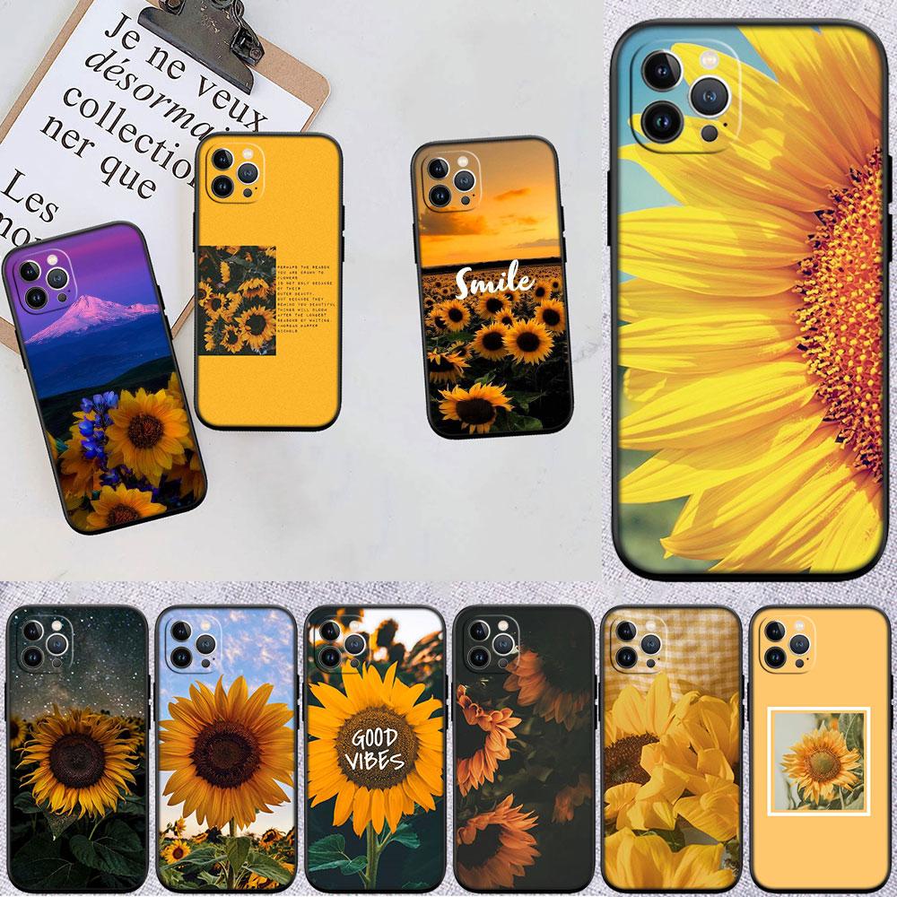 PP9 Beautiful Yellow Sunflower Soft Shell Phone Case for OPPO A3 Pro A72 A74 A76 A77 A77S A78 A79 A94 A95 A18 A40M A58