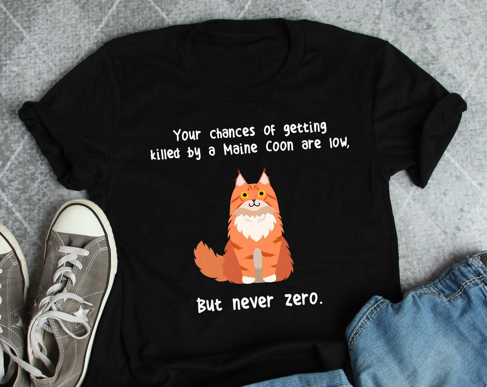 Maine Coon Cat Shirt, , , Funny Cat Lover Gift, Cute Pet T-shirt, Maine Coon Lover Tshirt, Maine Coon Tee, Cat Mom, Dad, Red Ginger 150