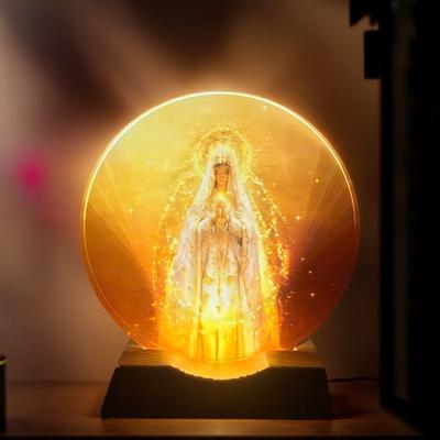 1pc Halo Virgin Mary Night Light Is Suitable for Ramadan Lovers, Mother's Day, Easter, New Year Celebrations, Bedroom Table Lamp