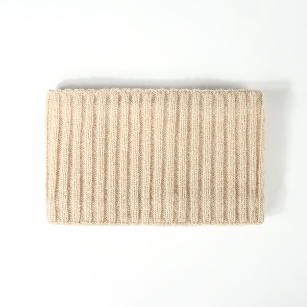 Plush Knitted Headband Ear Warm Winter Elastic Headband Sweet Solid Color Hairband Girl