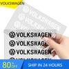 For VOLKSWAGEN VW 2025 For VW POLO 4Pcs Car Door Handle 3D Stickers Tire Rear View Mirror Decals For Volkswagen CC Golf 4 6 7 GT