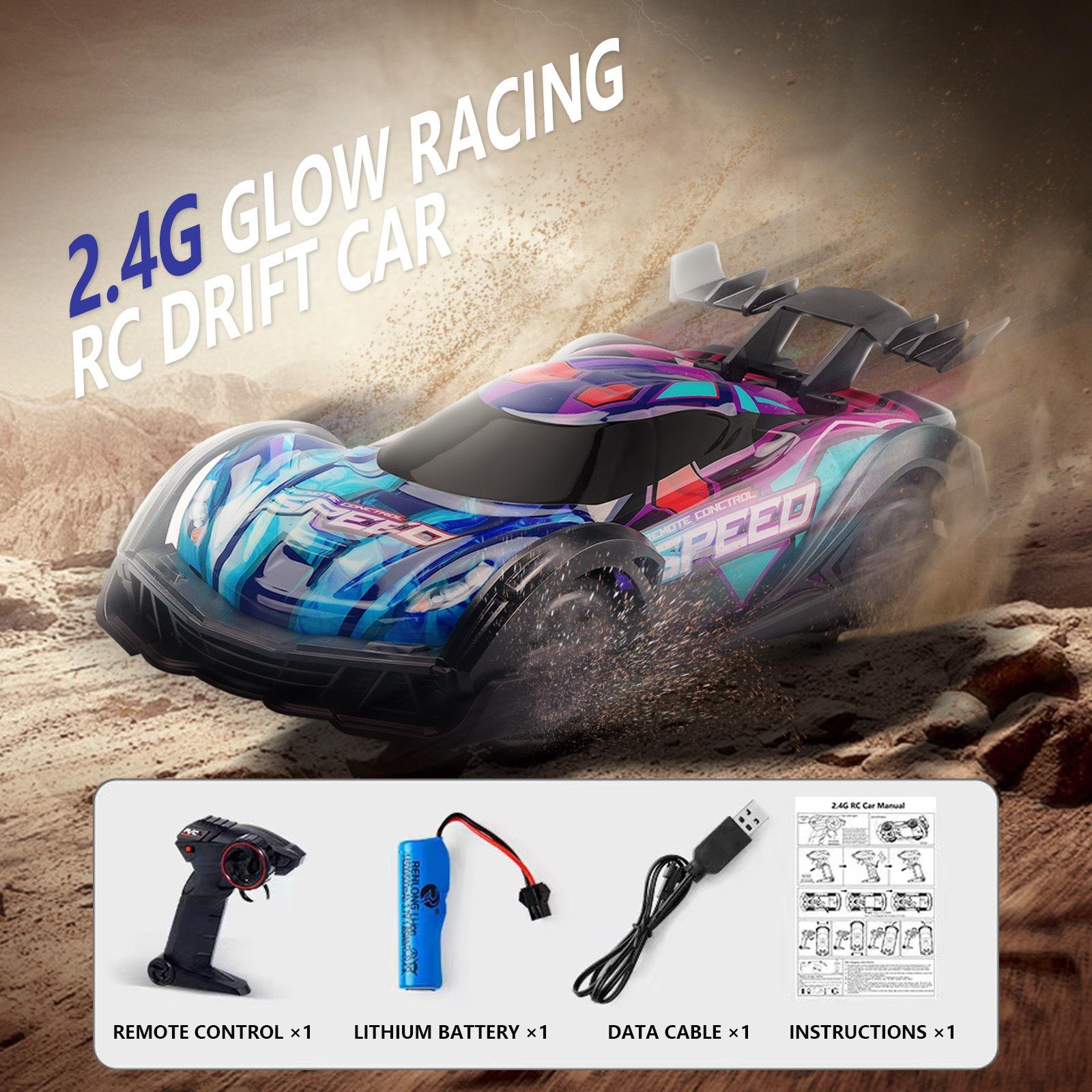 

RC радиоуправляемый дрейф гоночный автомобиль модель красочная световая ручка детская электрическая игрушка радиоуправляемый автомобиль синий