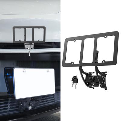Car Front License Plate Bracket for Y 3 Auto Replacement Aluminum License Plate Mounting Bracket with Lock No Drill
