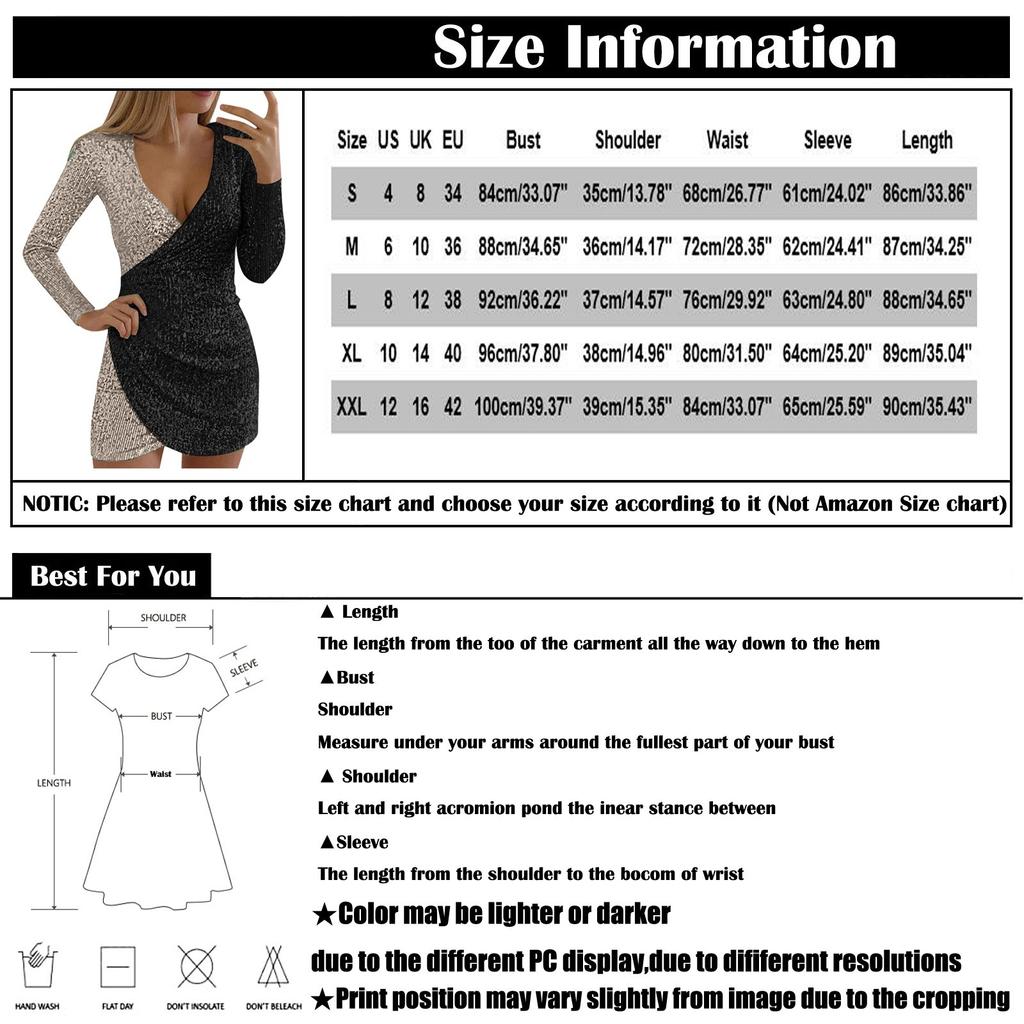 Fashion Women's Hot Stamping Dress Long Sleeve V-Neck Sexy  Dress