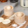 Wood Dumpling Maker Press Tool Wood Mold and Ball Manual Dough Skin Presser Hand Pie Rolling Tool Reusable Round Ravioli Maker