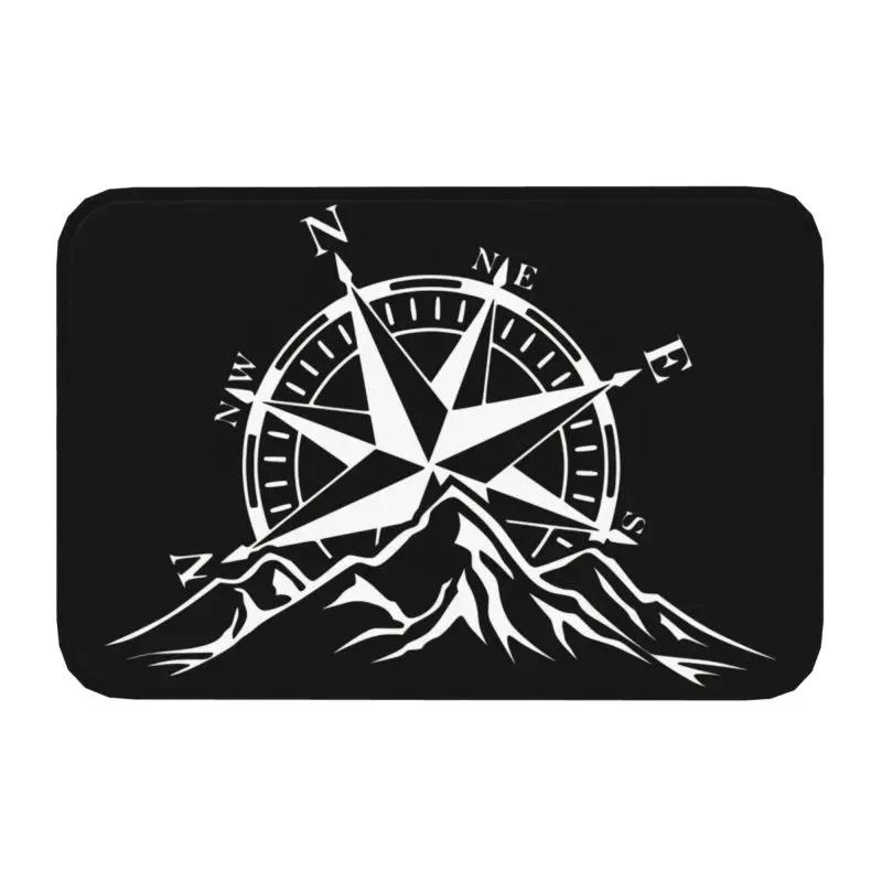 Custom Vintage Nautical Compass Doormat Non-Slip Entrance Kitchen Bath Mats Captain Anchor Boat Living Room Rug Carpet Footpad