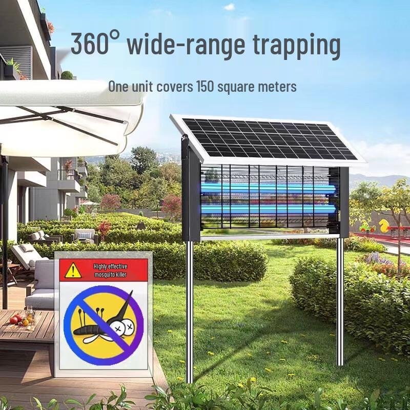 Solar & Electric High-Power Mosquito Zapper Lamp