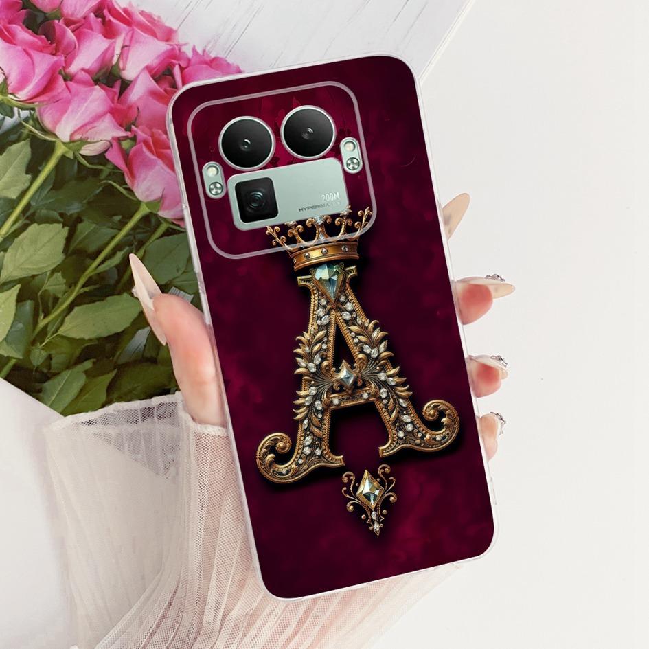 Für Realme GT8 Hülle Realme GT 8 Pro Cover 2025 Mode Buchstaben Krone Capa Weicher Silikon Stoßfänger Für Realme GT8 Pro RMX5210 Fundas