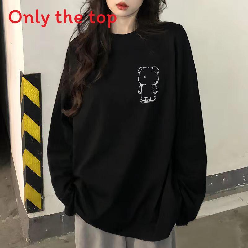 Casual Cotton T Shirt For Women With Letter Print And Long Sleeves For Spring And Fall Wear