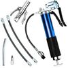 Manual Grip Grease Gun 400CC Aluminum Alloy 6000-7000PSI with Flexible Hose for Easy Greasing