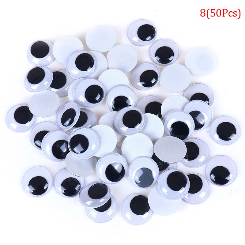 

Самоклеящиеся смешанные глаза для игрушечных кукол Googly Wiggly Eyes Diy аксессуары 20mm(50Pcs)