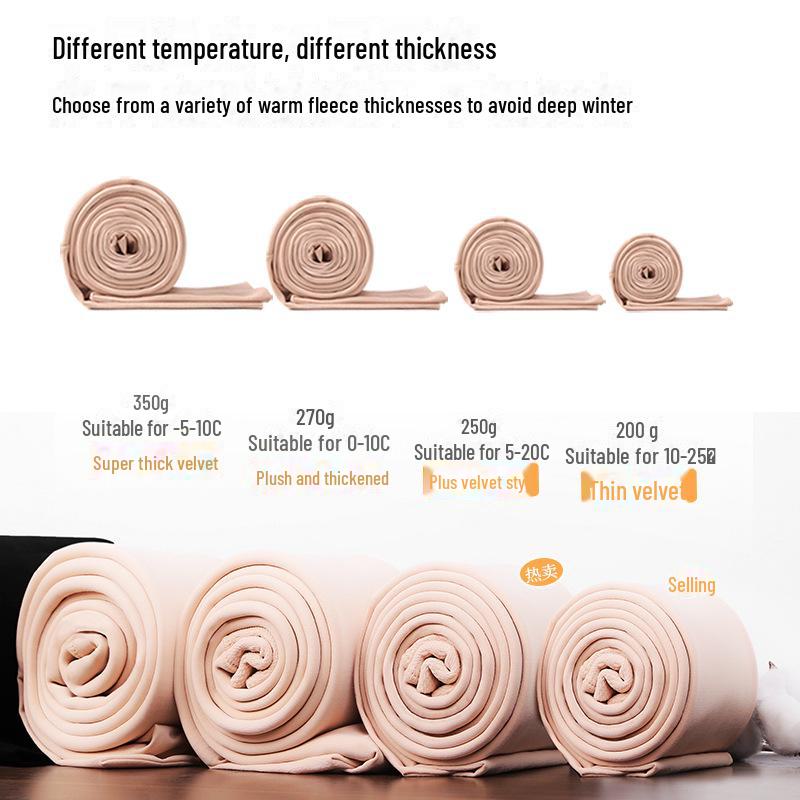 Women's Nude Leggings: Velvet-Lined, Thick, Warm Autumn & Winter Pants, Wearable As Mask Pants.