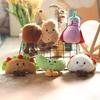 Adorable Cute Sandwich Plush Toy Keychain Hamburger Eggplant Doll Accessory