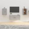 816665 vidaXL Wall-Mounted TV Cabinets 2 Pcs Concrete Grey 40x34.5x60 Cm