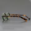 Oval Glasses for Women Retro Acetate Vintage Glasses Frame Optical Round Men Female Brown Green Clear Lens Unisex