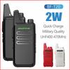 Baofeng 2 Pcs Mini Walkie Talkie PMR 446 FRS Portable Two-way Radio Ht PTT Walkie-talkies T20 Portable Radios for Hunting Cafe
