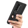 Samsung Z Fold6/5 Leather Phone Case with Film Protection & Wrist Strap
