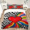 3pcs Heartbeat Bedding Set, Breathable and Soft, Suitable for All Seasons, Ideal for Home Use, Suitable for Bedroom Decor 21133